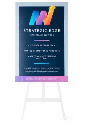 Acrylic Display Easel for Floor, Folding Design, Height Adjustable Pegs - Clear - Image 3