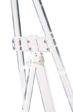 Acrylic Display Easel for Floor, Folding Design, Height Adjustable Pegs - Clear - Image 5
