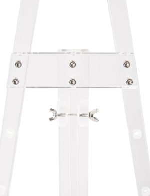 Acrylic Display Easel for Floor, Folding Design, Height Adjustable Pegs - Clear - Image 6