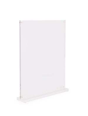 Recycled Acrylic Countertop Sign Holder, T-Style Design - Clear - Image 5