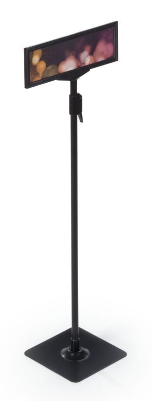 Countertop/Floor-Standing Sign Holder, Top Insert, Height Adjustable - Black - Image 2