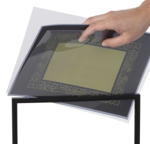 Countertop/Floor-Standing Sign Holder, Top Insert, Height Adjustable - Black - Image 3