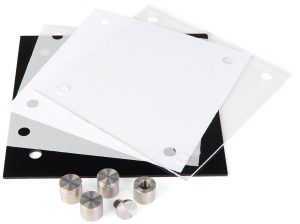 Black Acrylic Door Sign with Stainless Steel Standoffs & Film Sheets - Image 3