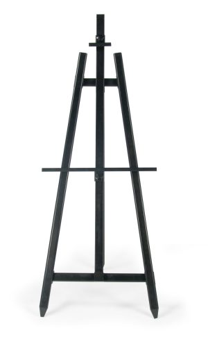 Display Easel for Floor with Adjustable Top and Bottom Bars - Black - Image 3