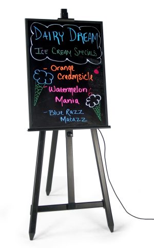 Display Easel for Floor with Adjustable Top and Bottom Bars - Black - Image 4