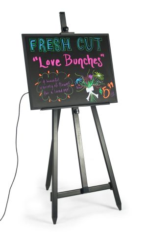 Display Easel for Floor with Adjustable Top and Bottom Bars - Black - Image 5