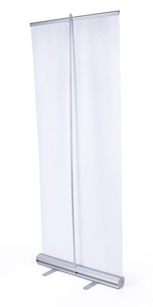 Retractable Banner Stand with 33 x 78 Custom Latex Printed Graphic - Silver - Image 2