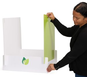 Recyclable Cube Tower Display with Custom Printed Interlocking Panels - Image 4