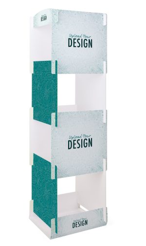 Recyclable Cube Tower Display with Custom Printed Interlocking Panels - Image 8
