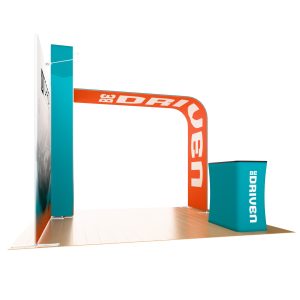 20x20 Trade Show Booth with Custom Printing and 2 Monitor Mounts - Image 3