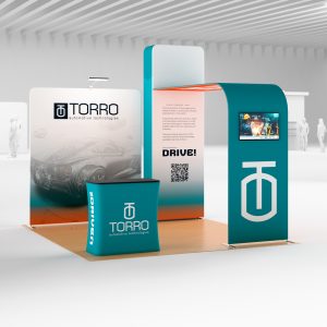 20x20 Trade Show Booth with Custom Printing and 2 Monitor Mounts - Image 7
