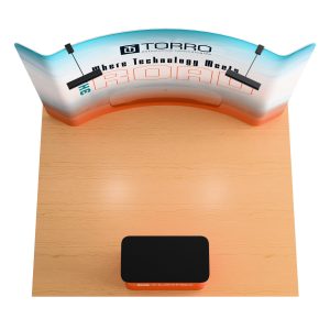 10-Foot Curved Trade Show Kit with Custom Printing & Portable Counter - Image 3