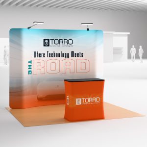 10-Foot Curved Trade Show Kit with Custom Printing & Portable Counter - Image 6