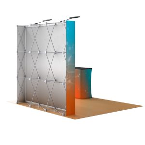 8' Pop Up Trade Show Kit with Custom Printing, Portable Counter - Full Color - Image 3
