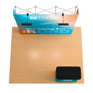 8' Pop Up Trade Show Kit with Custom Printing, Portable Counter - Full Color - Image 4