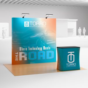 8' Pop Up Trade Show Kit with Custom Printing, Portable Counter - Full Color - Image 6