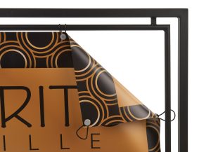Custom Printed Double-Sided Sidewalk Barrier Sign with Steel Frame - Image 3