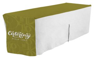 Fitted Table Cover with Custom Graphics, Full Back & Zipper - Multiple Size Options - Image 2