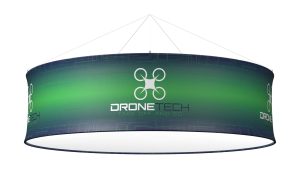 Round Ceiling Hanging Banner with Custom Full-Color Recyclable Stretch Fabric - Image 2
