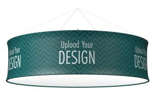 Round Ceiling Hanging Banner with Custom Full-Color Recyclable Stretch Fabric - Image 4