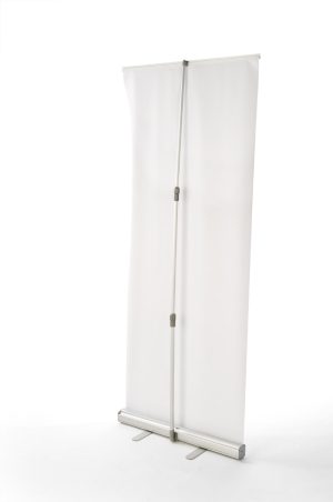 Retractable Banner Stand with Custom Printed 34 x 88 Graphic - Silver - Image 3