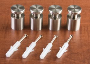 Round Stainless Steel Sign Standoffs, Set of 4 — Multiple Sizes - Image 4