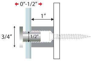 Through Grip Standoffs, Round, Set of 4 - Image 5