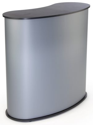 41-Inch Curved Portable Exhibit Counter with Custom Graphic Wrap - Image 3
